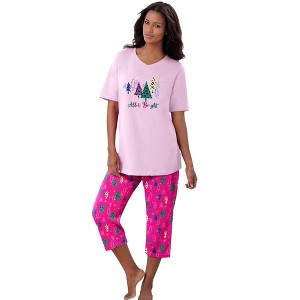 Dreams & Co. 2-Piece Capri PJ Set - 1 of 4