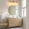 DORESshop 24 in. 3-Light Brushed Nickel Vanity Light with Crackle Glass Shades, Modern Wall Sconce for Bathroom, Vanity, or Mirror - 4 of 4
