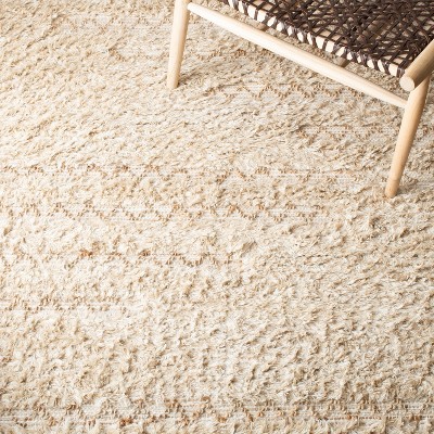 Ivory Rectangular Hand-Tufted Wool Area Rug
