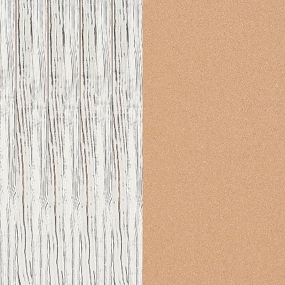 Whitewashed Wooden Frame Cork Display Board with Push Pins