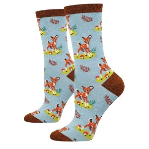 Socksmith 16.0 Inch Oh Deer, You're Cute Socks Christmas Socks (1 Pair) , Doe Blue Heather Winter (1PC) - 1 of 3
