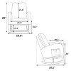 CAVINAS 26.8"W Modern Boucle Rocking Chair, Upholstered Accent Rocker with Side Pocket, High Back & Wooden Base - 4 of 4