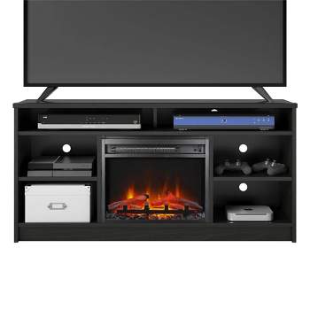 Hartwick Electric Fireplace Insert and 6 Shelves TV Stand for TVs up to 55" - Room & Joy