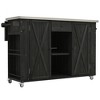 JUJABU Fir Wood Outdoor Kitchen Island with Stainless Steel Top, Ample Storage Space , Towel, Spice Racks and a Bottle Opener for Outdoor - 2 of 4