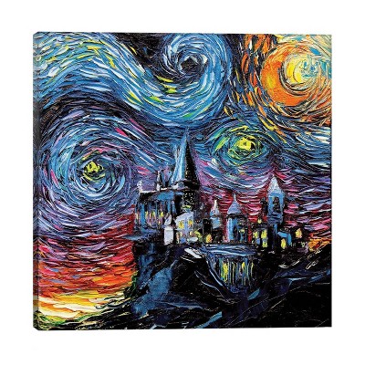 18" x 18" x 0.75" Van Gogh Never Saw Hogwarts by Aja Trier Unframed Wall Canvas - iCanvas