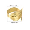 Unique Bargains Alloy Adjustable Decorative Fall Leaf Open Napkin Rings Holder Buckle 4 Pcs - 2 of 4