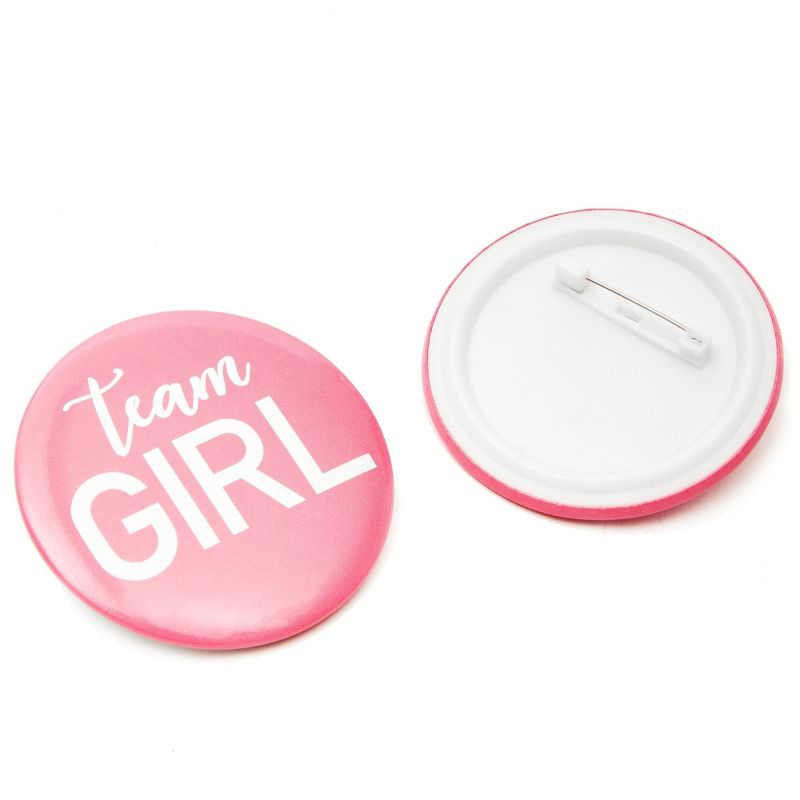 Blue Panda Blue and Pink Team Boy Team Girl Pins, Gender Reveal Buttons for Party Supplies (2.25 In, 24 Pack), 5 of 8