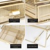 Blu Monaco Gold Desk Organizer - Includes Detachable File Organizer, Stackable Paper Tray & Drawer, Office Supplies for Desk - 3 of 4