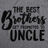 Mens Best Brothers Get Promoted To Uncle Funny T shirt Family Graphic Cool Humor - Crazy Dog Men's T Shirt - 2 of 4
