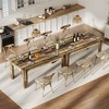 Wood Farmhouse Dining Table for 6-8, Large Kitchen Table, 70.86 In Rectangular Dining Room Tables with Strong Legs, Thickness Table Top, Rustic Brown - 3 of 4