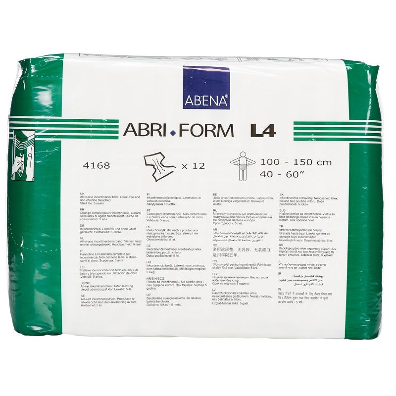 Abena Abri-Form Comfort L4 Incontinence Briefs, Unisex Size Large, 12 Count, 2 Packs, 24 Total, 3 of 4
