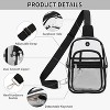 Luupatchy 3-Layer Pocket Waterproof Clear Crossbody Bag - Lightweight TPU, Multi-Carry for Events, Transparent Black - 4 of 4