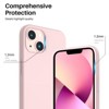 BONGEEK Compatible with iPhone 13 Case 6.1, Slim Liquid Silicone 3 Layers Full Covered Soft Gel Rubber Phone Case Protective Cover 6.1 Inch-Chalk Pink - 4 of 4