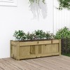 vidaXL Garden Planter Outdoor Flower Box Patio/Terrace Decorative Impregnated Pine Wood - 35.4" x 12.2" x 12.2" - 2 of 4