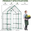 Docred Indoor Greenhouse with Grow Lights Dual 4 Tier Plant Stand Shelf, Kit with Zippered PVC Tent for Garden Seed Starting Tray, 36W Full Spectrum - 2 of 4