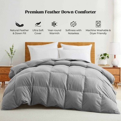 Peace Nest All-season Warmth White Goose Down Comforter Duvet Insert With  360tc Fabric, King : Target