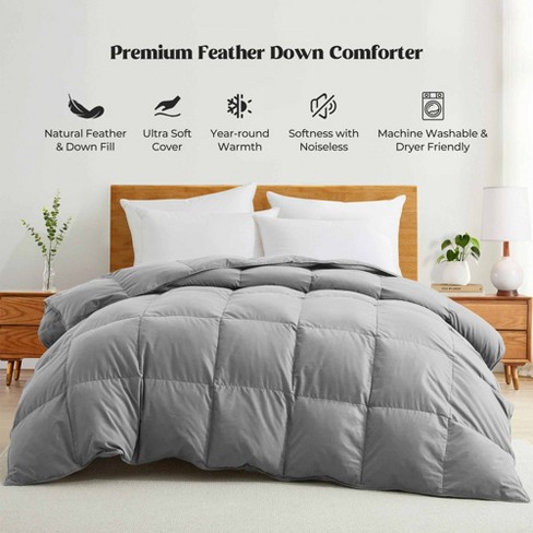 dark grey down comforter