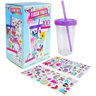 Fashion Angels Fresh Vibes DIY Sticker Tumbler Design Kit