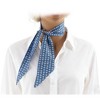 Unique Bargains Women's Flower Scarf Headband Dark Blue White 1 Pc - 3 of 4