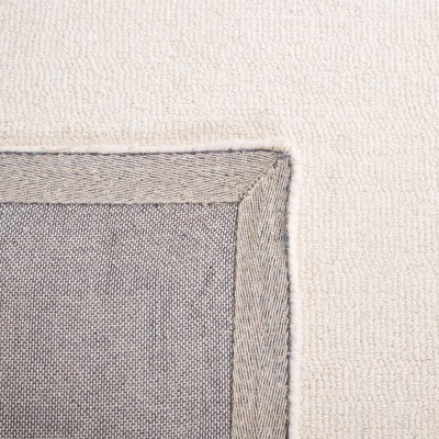 Ivory and Black Hand-Tufted Wool Area Rug
