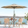 7.5ft Patio Umbrella, Table Umbrella Outdoor Patio with Crank Lift & Push Button Tilt, 6 Sturdy Ribs for Yard, Deck, Pool - 4 of 4