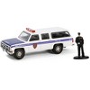 1985 GMC Suburban 2500 "NYC Transit Police Department" White with Blue Stripes and Figure 1/64 Diecast Model Car by Greenlight - 2 of 3