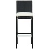 vidaXL Garden Bar Stools with Cushions 4 pcs Black Poly Rattan - 4 of 4