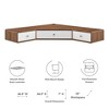 Modway Transmit 47" Corner Desk – Mid-Century Wall-Mount Office Desk with Walnut Finish and Storage Shelf - 2 of 4