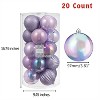Every Day is Christmas 20ct Christmas Ornaments, Shatterproof Christmas Tree Ornaments Set, 97mm/3.81" Christmas Balls Decoration - 2 of 4