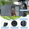 NicBex Metal Outdoor Storage Shed with Lockable Doors and Windows for Backyard Garden,Patio,Gray - 4 of 4