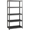 Lorell Iron Horse 3200 lb Capacity Riveted Shelving - 5 Shelf(ves) - 72" x 36"  x 18" - 30% Recycled - Black - Steel, Laminate - 1 Each - image 2 of 4