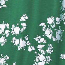 tropical green white print