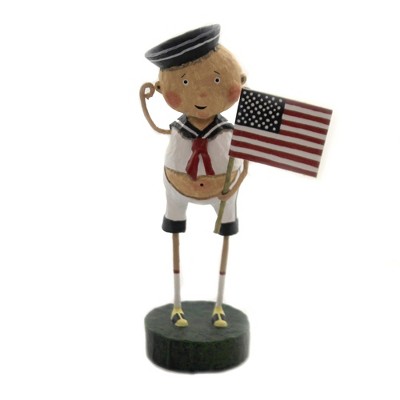Lori Mitchell 5.75 In Aye Aye Adam Sailor Patriotic Flag Americana Figurines