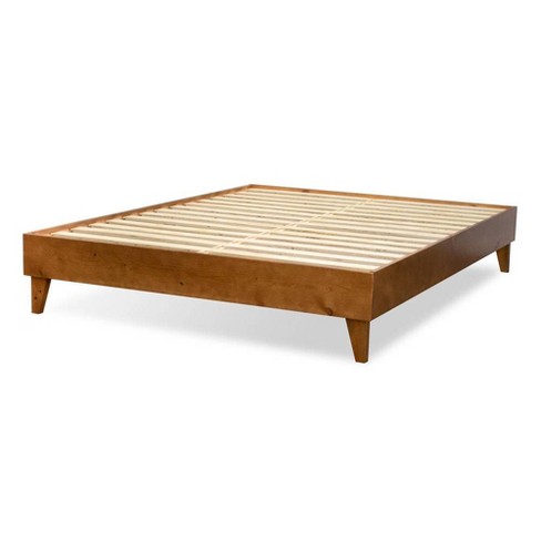 Eluxury American Pine Platform Bed, Twin Pine Bed Frame