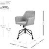 New Pacific Direct Thompson Fabric Swivel Office Arm Chair - 4 of 4