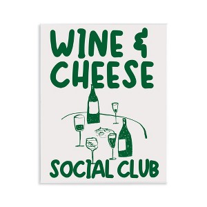 Stupell Industries Wine & Cheese Social Club Wall Plaque Art - 1 of 4
