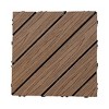 12 in. x 12 in. 45 Degrees Splicing Solid WPC Interlocking Decking Tile (11 per Case) - 2 of 4