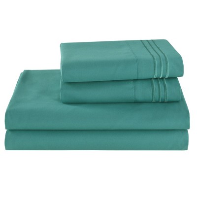 Marcielo 3/4 Pcs Soft Solid & Embroidery Bed Sheets Set