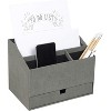 Bigso Greta Desktop Organizer - Durable Office Desk Organizer for Office Supplies and Accessories with 4 Compartments and Drawer - Grey - 4 of 4