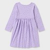 Toddler Girls' 2pk Adaptive Long Sleeve Swan and Floral Printed Dress - Cat & Jack™ Berry Pink/Purple - 2 of 4