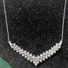 Ross-Simons 1.00 ct. t.w. Diamond Chevron Necklace in Sterling Silver Size 20 - 3 of 4