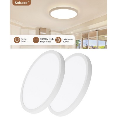 11.8 Inch LED Flush Mount Ceiling Light Fixture Super Slim 20W 2000lm LED Ceiling Light Round Light Fixture for Bedroom Kitchen Dining Room