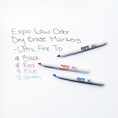 Expo 4pk Dry Erase Markers Ultra Fine Tip Multicolored