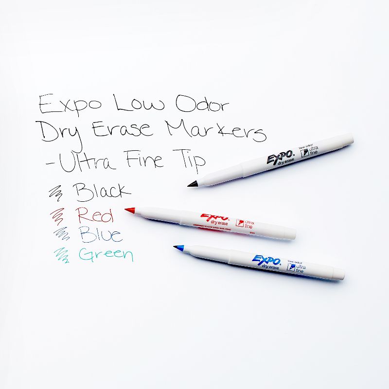 Expo 4pk Dry Erase Markers Ultra Fine Tip Multicolored, 5 of 10
