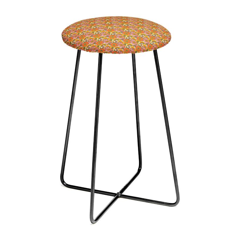 ThirtyOne Illustrations Spring in Retro Counter Height Barstool - Deny Designs, 1 of 4