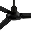 60" Casa Vieja Turbina DC Modern Industrial Indoor Outdoor Ceiling Fan with Remote Control Matte Black Damp Rated for Patio Exterior House Home Porch - 3 of 4