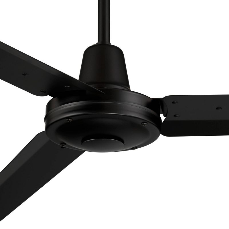 60" Casa Vieja Turbina DC Modern Industrial Indoor Outdoor Ceiling Fan with Remote Control Matte Black Damp Rated for Patio Exterior House Home Porch, 3 of 9