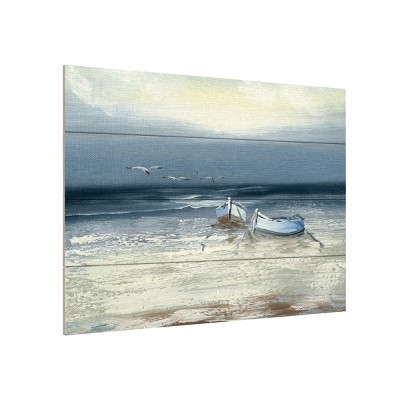 Trademark Fine Art -Rio 'Low Tide' Wood Slat Art