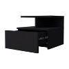 CAVINAS Floating Nightstand with 2-Tier Shelf and 1 Drawer, Modern Bedside Table End Table for Bedroom, Living Room - 4 of 4