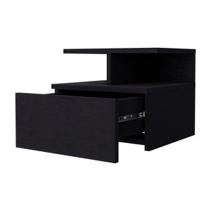 NicBex Wall-mounted Nightstand with 2-Tier Open Shelf Modern End Table with 1-Drawer for Bedroom,Living Room - 1 of 4